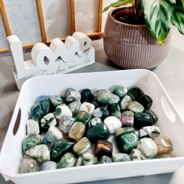 Moss Agate Tumbles